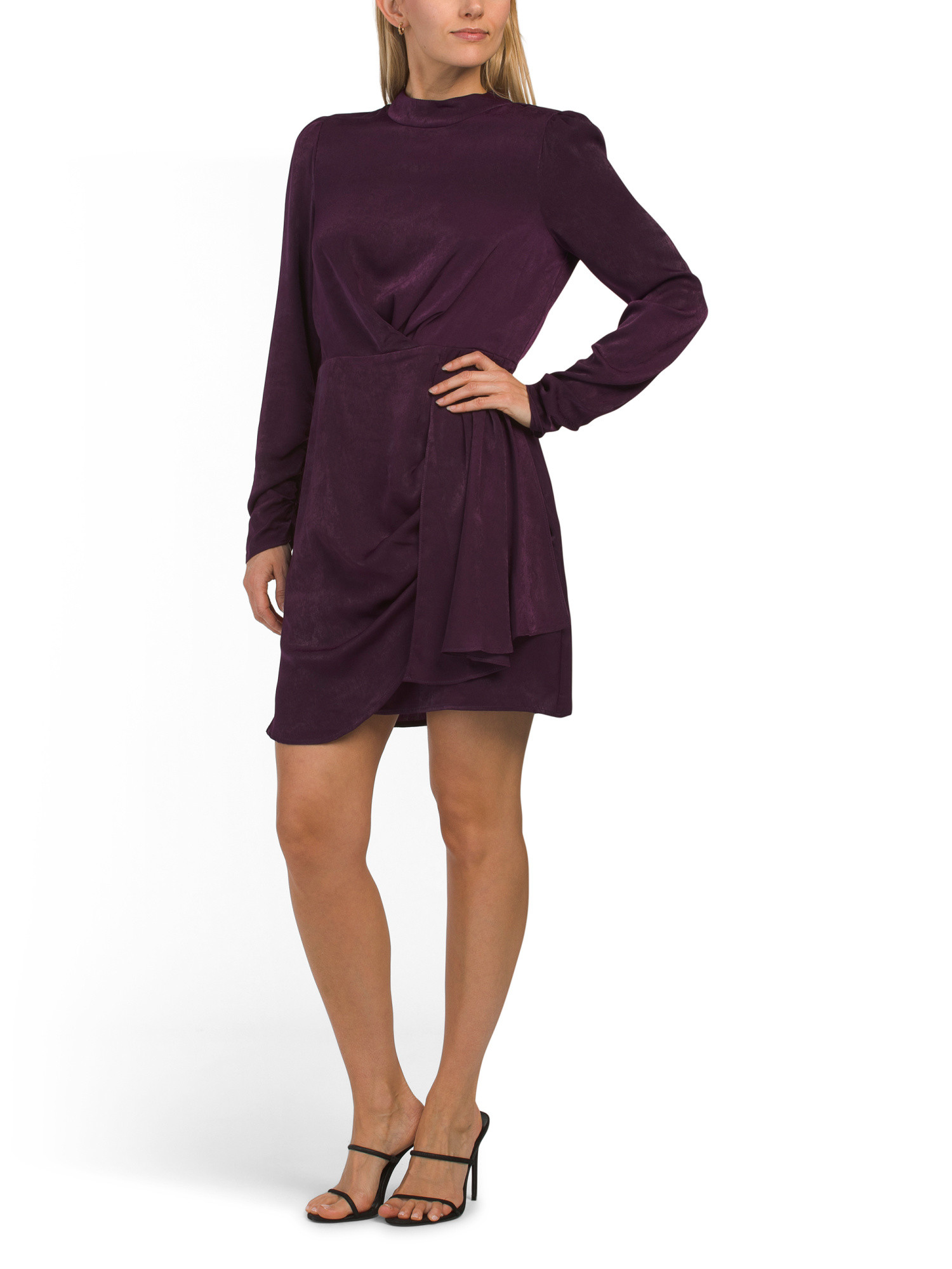 Long Sleeve Wrap Style Mini Dress | Marshalls