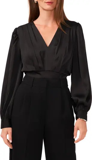 Halogen® Pleated Smocked Back Blouse | Nordstrom | Nordstrom