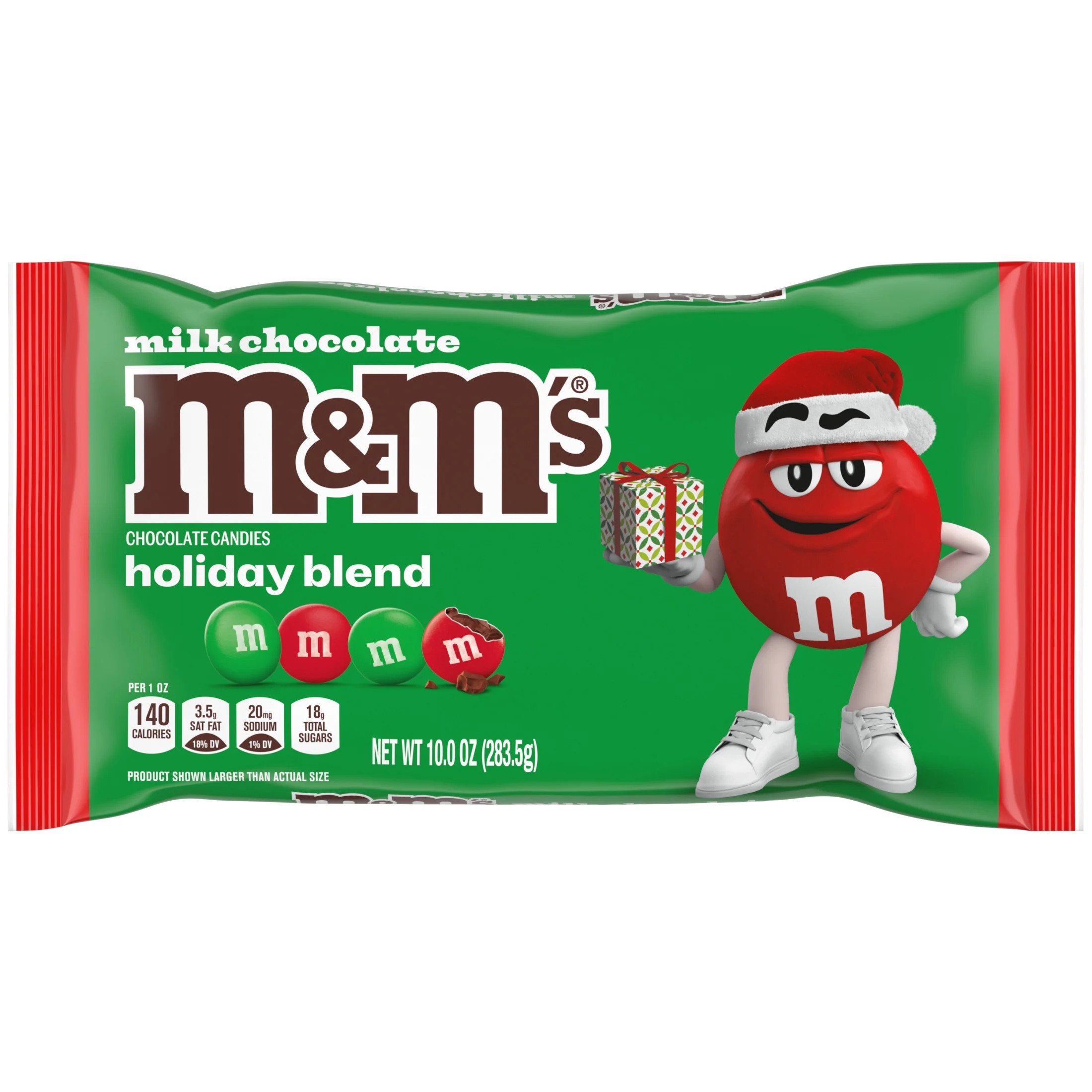 M&M's Milk Chocolate Christmas Candy - 10 oz Bag | Walmart (US)
