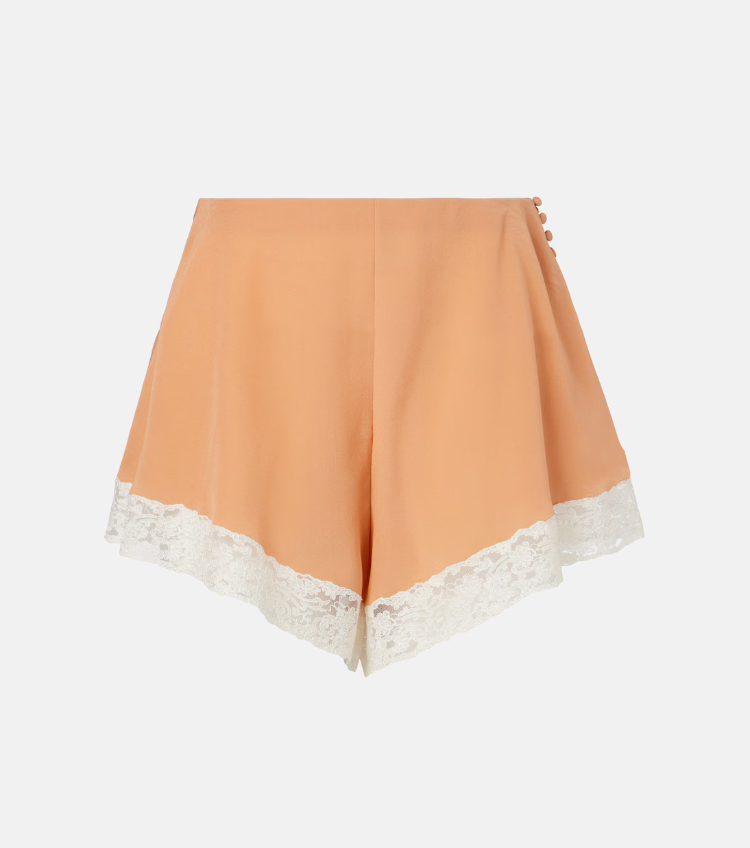 Lace-trimmed silk shorts | Mytheresa (US/CA)