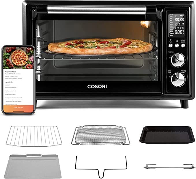 COSORI Air Fryer Toaster Oven Combo 12 Functions Smart 30L Large Countertop Dehydrator 13" pizza,... | Amazon (US)