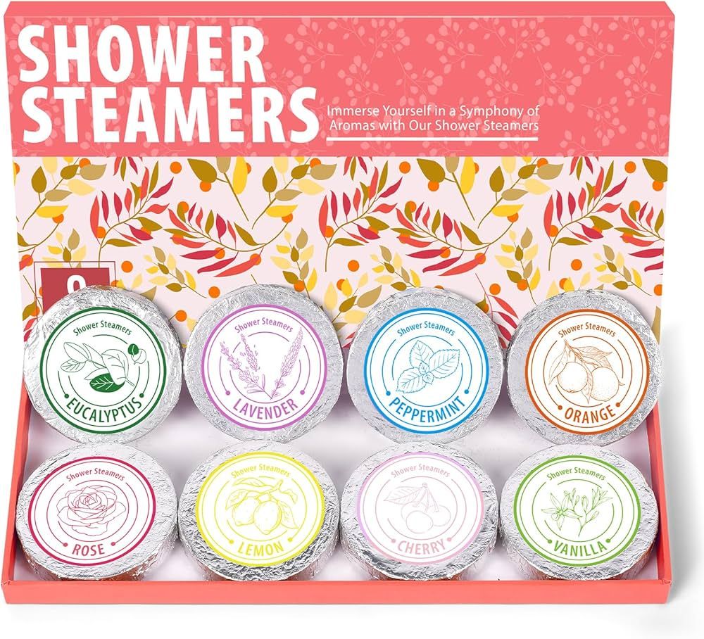 Shower Steamers Aromatherapy - Easter basket stuffer for women 8 Pack Pure Essential Oil Shower B... | Amazon (US)