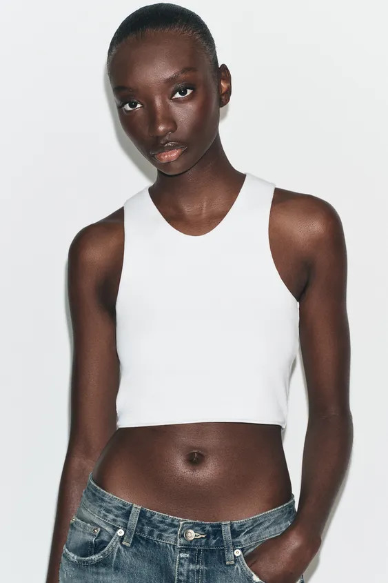 SLEEVELESS CROP TOP | Zara Canada