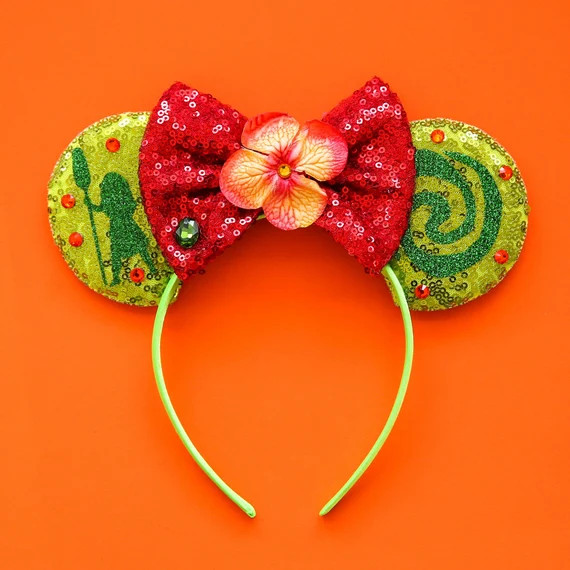 Moana and Tifiti Inspired Mickey Minnie Mouse Ears / Headband | Etsy | Etsy (US)