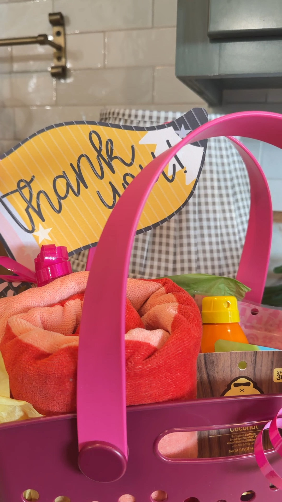 Teacher end of your gift basket! Basket tote is only $10!