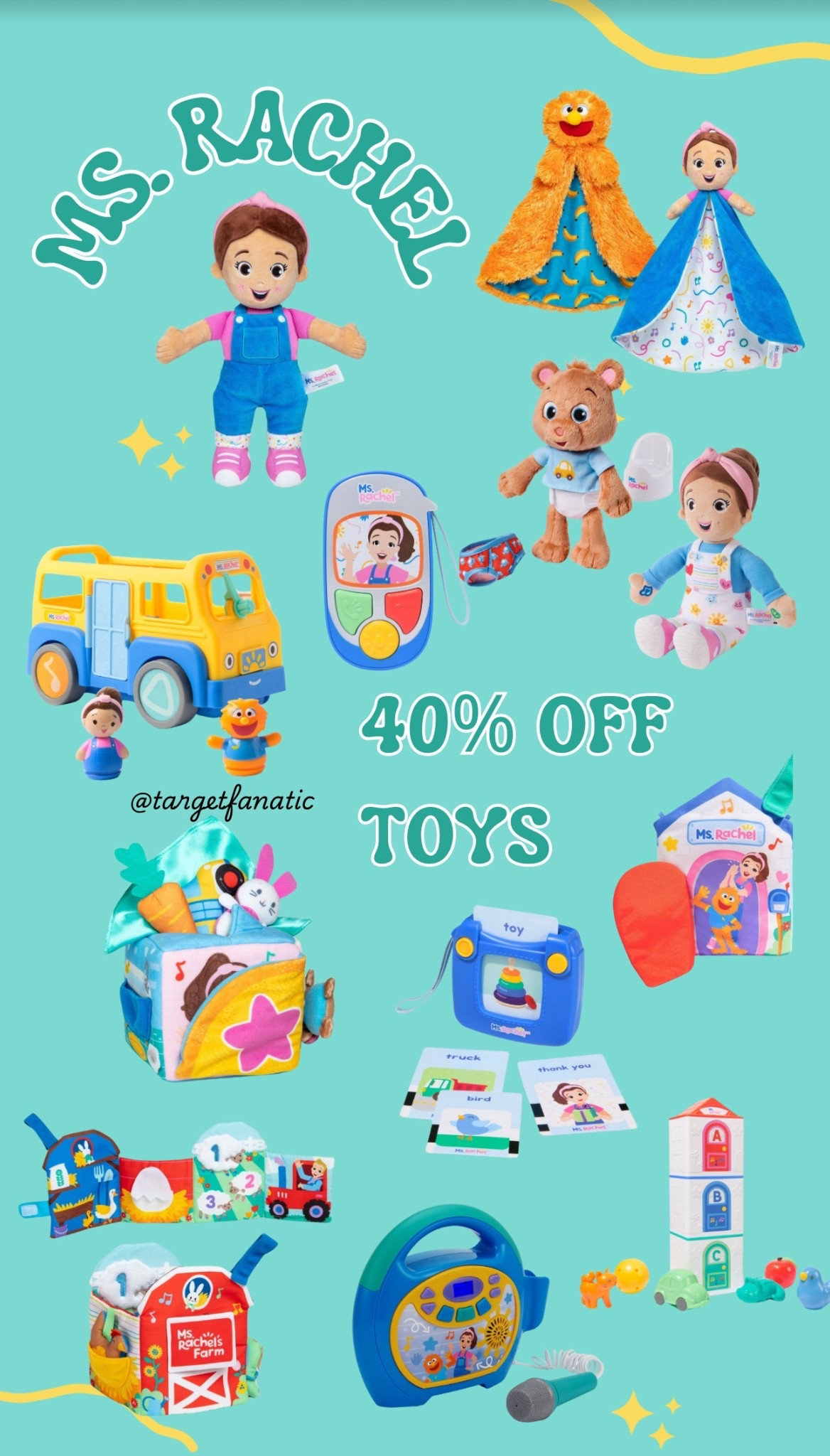 Today only!! Save 40% off select Ms. Rachel toys at Target 🎯 

#LTKHoliday #LTKBaby #LTKGiftGuide