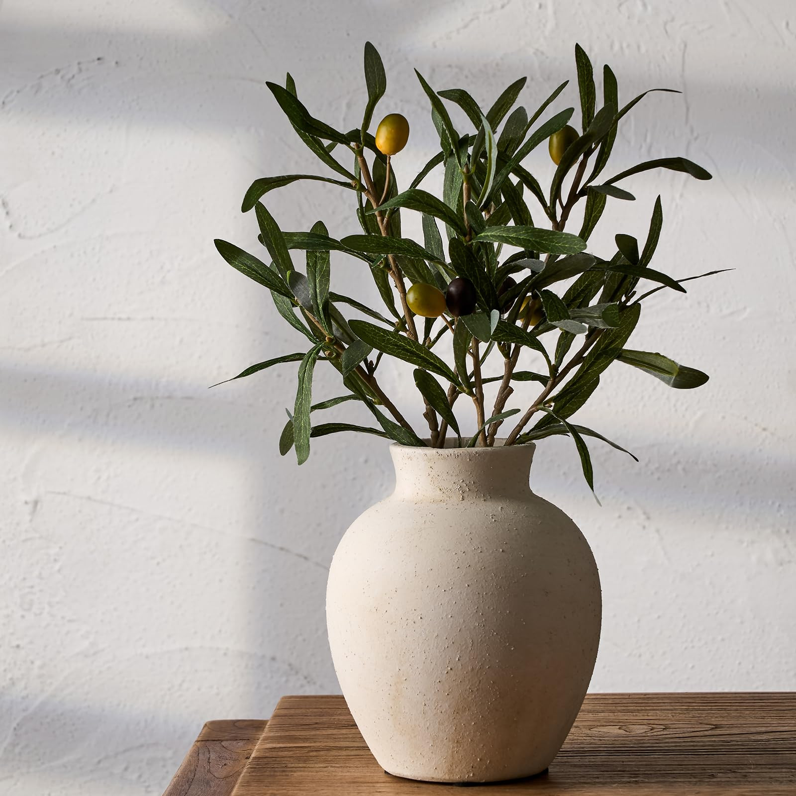 SIDUCAL Ceramic Decorative Flower Vase | 6 Inch Pottery Rustic Farmhouse Boho Vase for Home Decor... | Amazon (US)