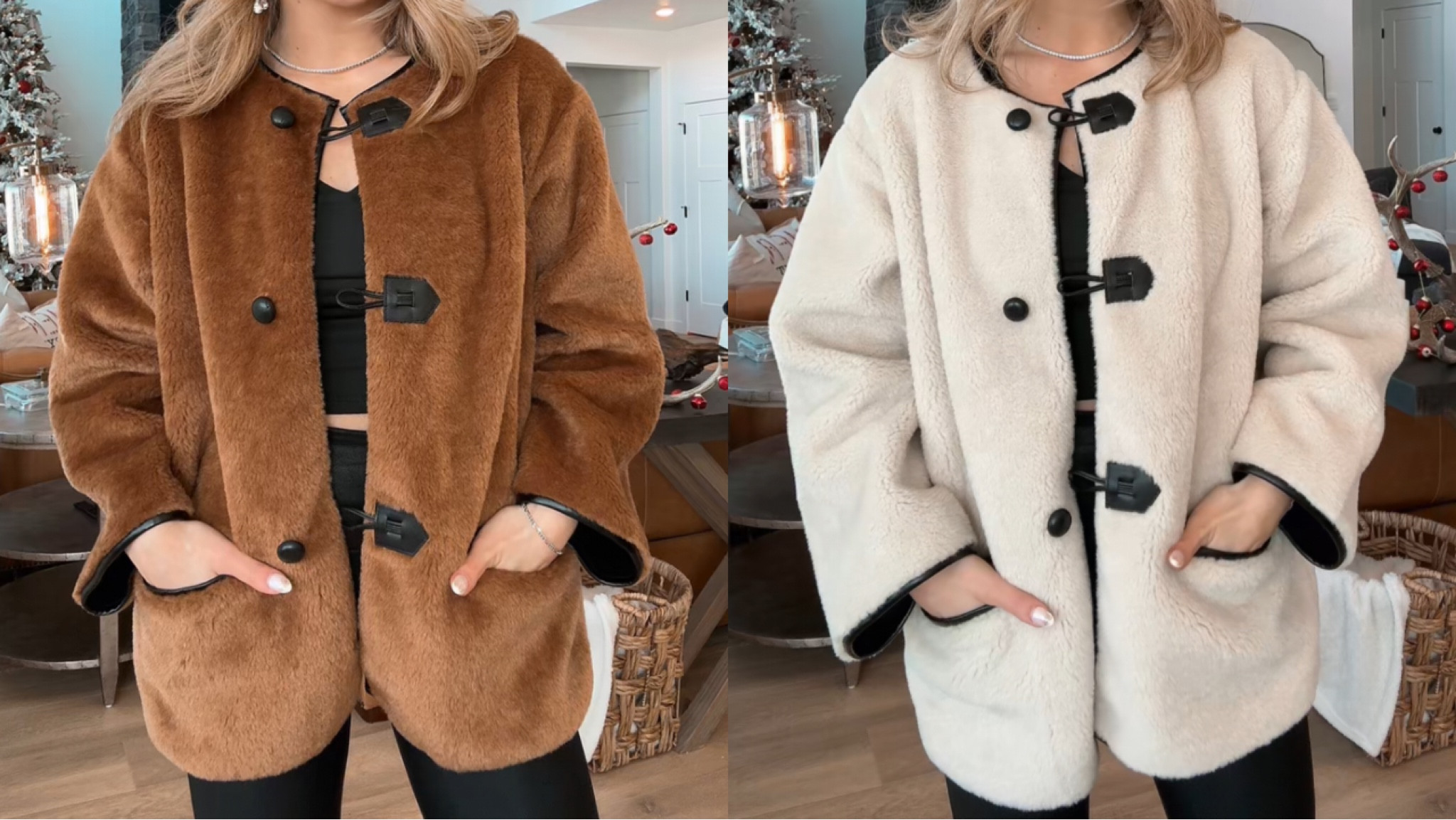 Womens Sherpa Fleece Jacket Faux Fuzzy Long Sleeve Casual Zip Up