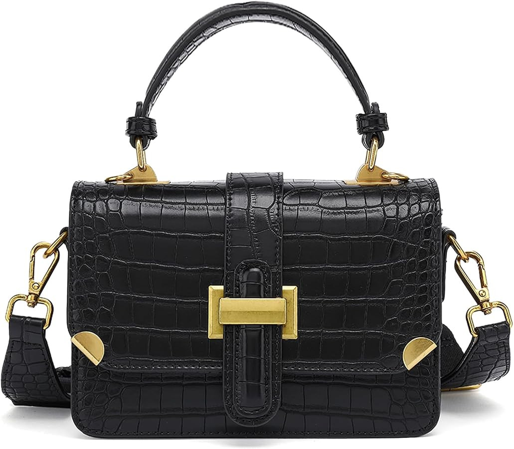 Women's Small Classy Crossbody Purse Top Handle Handbags Leather Satchel Bags for Women | Amazon (US)