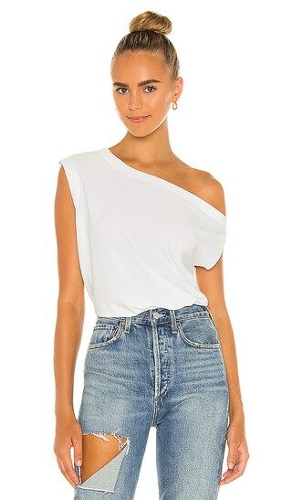 x REVOLVE Drop Shoulder Top in Snow White | Revolve Clothing (Global)