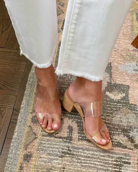 Such an easy and versatile summer sandal!

Mules
Cork
Shoes
Clear vinyl
Work outfit
Dinner
Vacation
Gold Ankle bracelet
Anklet 
Saks partner / team

#LTKStyleTip #LTKShoeCrush #LTKOver40