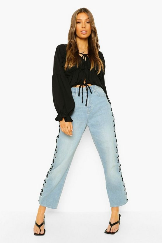 Ruched Chiffon Blouse | Boohoo.com (US & CA)