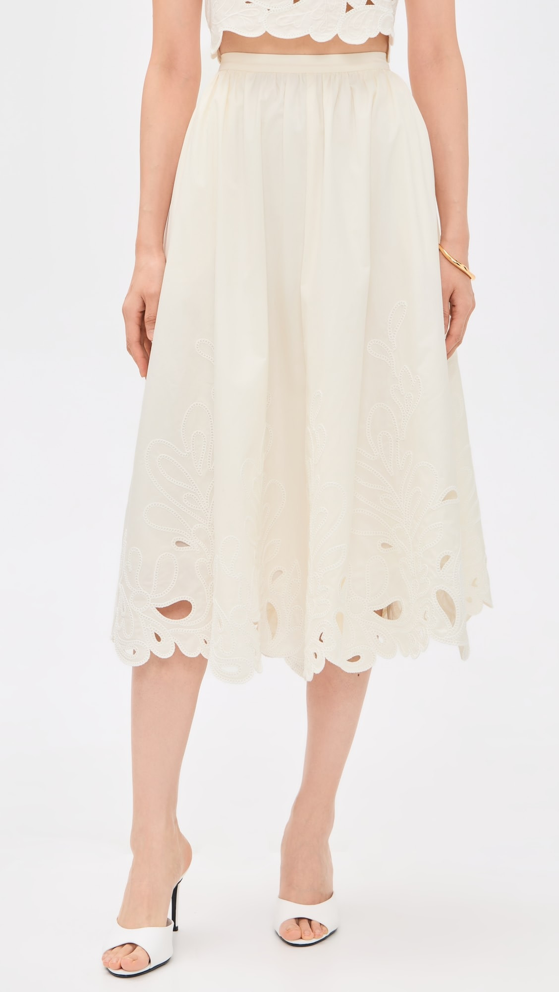 Cinq à Sept Paisley Bloom Embroidered Espe Skirt | Shopbop | Shopbop