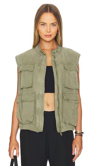 Field Utility Vest in Washed Olive | Revolve Clothing (Global)
