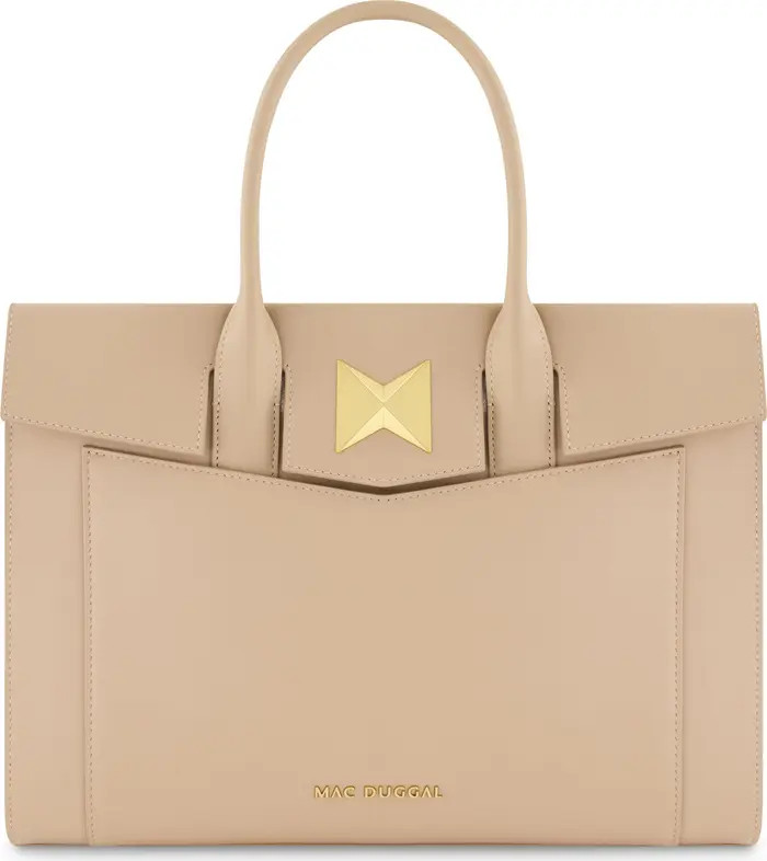 Gold Plated Hardware Large Leather Briefcase Bag | Nordstrom