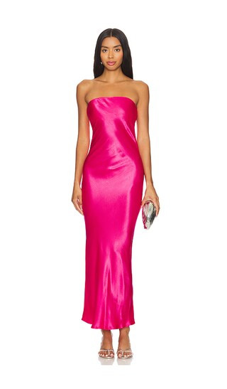 x REVOLVE Angel Strapless Midi Dress in Hot Pink | Revolve Clothing (Global)