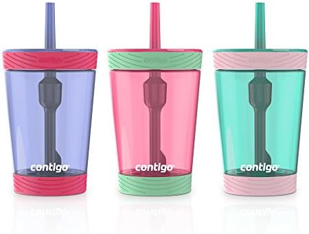 Contigo Spill-Proof Kids Tumbler with Straw, 3-Pack, Sprinkles, Wink And Persian Green | Amazon (US)
