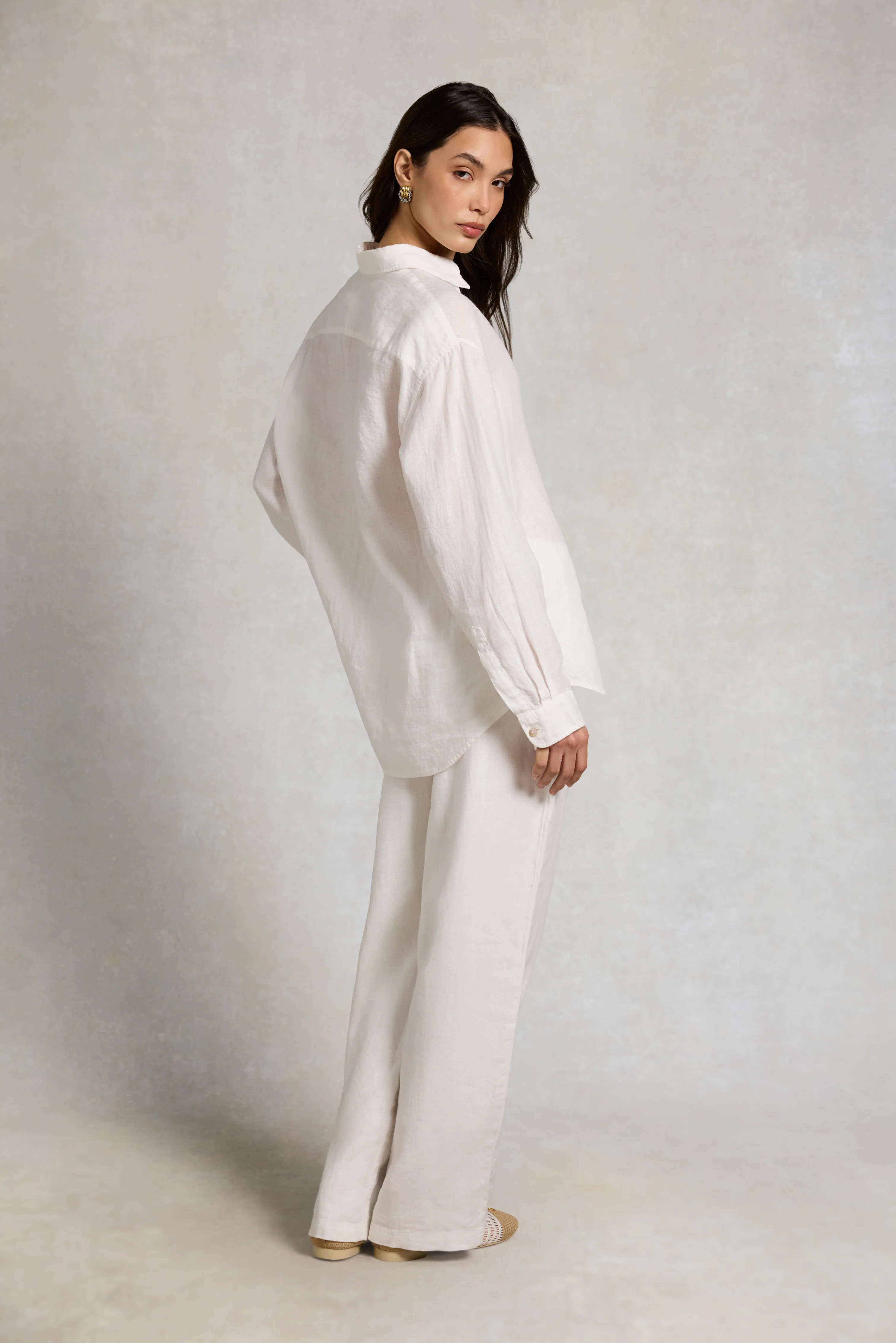 Amalfi Linen Shirt (White) | Holland Cooper