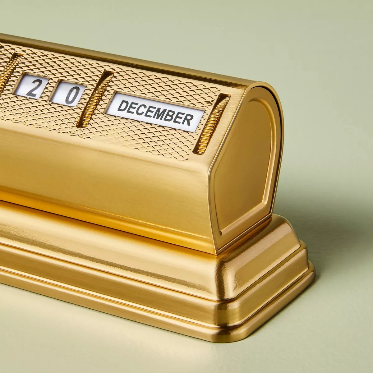 Brass Perpetual Desktop Calendar Antique Finish - Hearth & Hand™ with Magnolia | Target