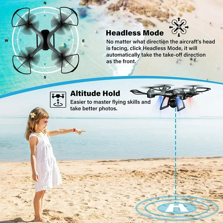 MAETOT Drones with 1080P HD Camera for Kids 8-12 with Camera FPV Drones for Adults Beginners RC Q... | Walmart (US)