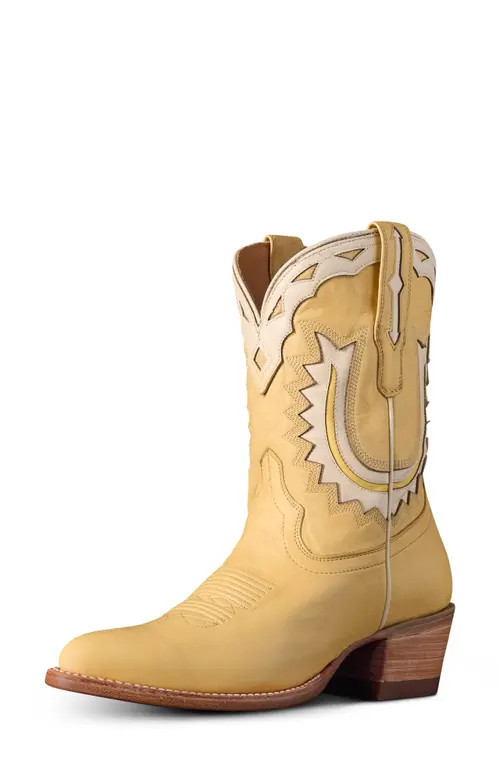 Tecovas The Jolene Western Boot in Pale Yellow at Nordstrom, Size 9.5 | Nordstrom