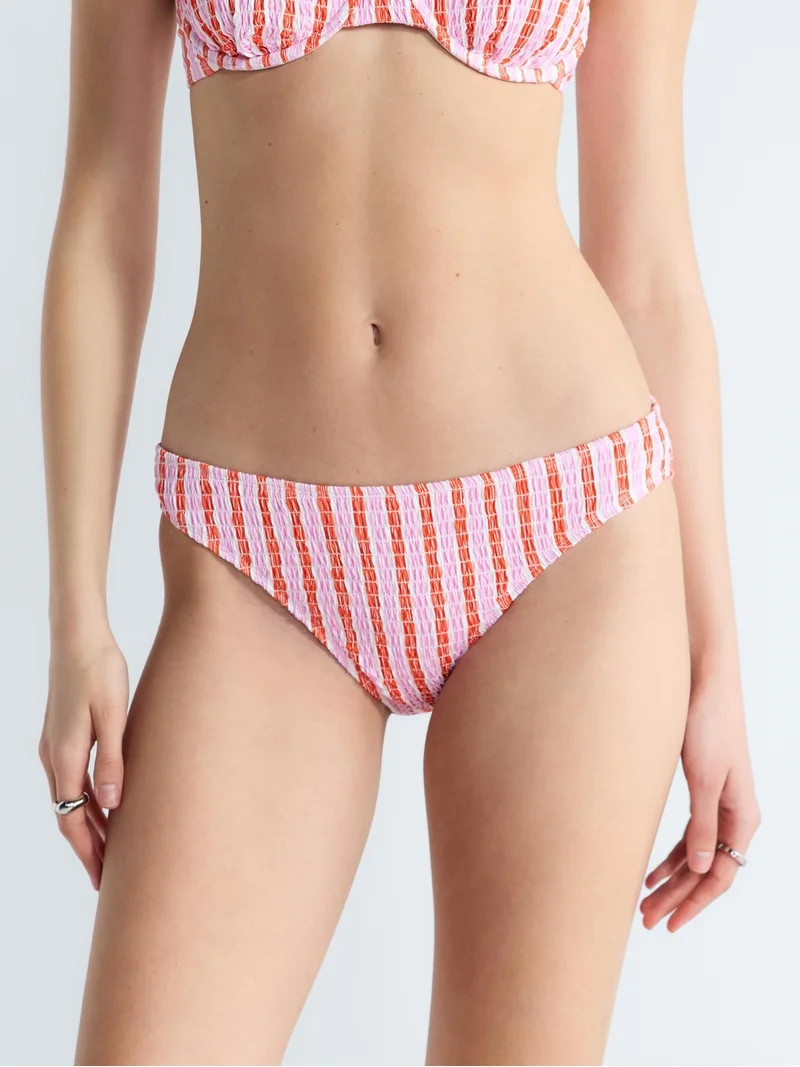 Free Assembly Women's Smocked Low Rise Bikini Bottoms, Sizes XS-XL | Walmart (US)