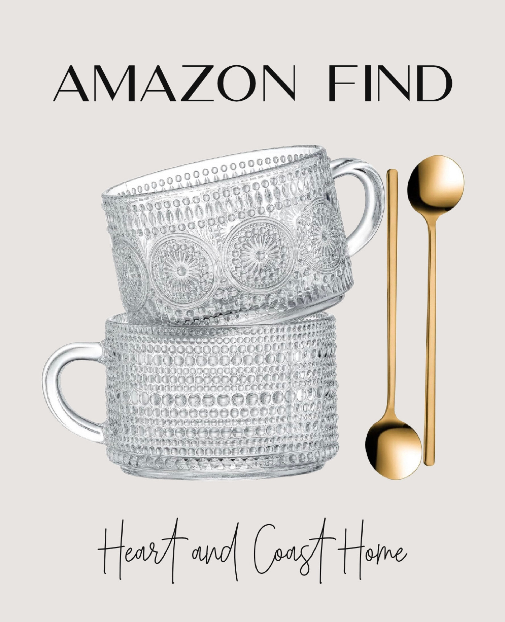 Amazon Find - Glass Mugs with Spoons on Sale

#LTKsalealert #LTKGiftGuide #LTKhome