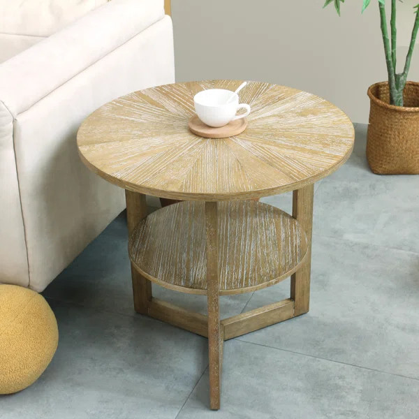 24.2'' Tall Solid Wood Pedestal End Table | Wayfair North America