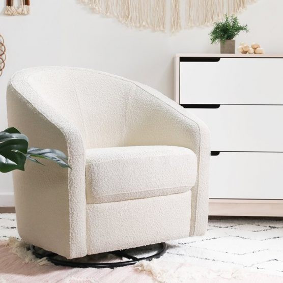 Babyletto Madison Swivel Glider – Ivory Boucle | The Tot