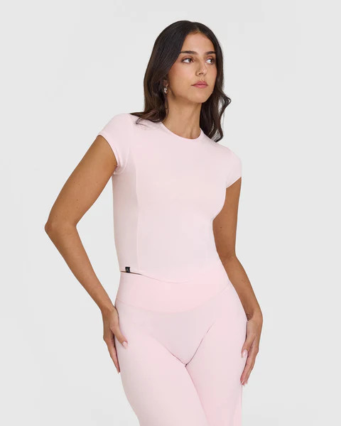 Mellow Rib Mid T-Shirt 
 Ballet Pink | Oner Active (UK / US)
