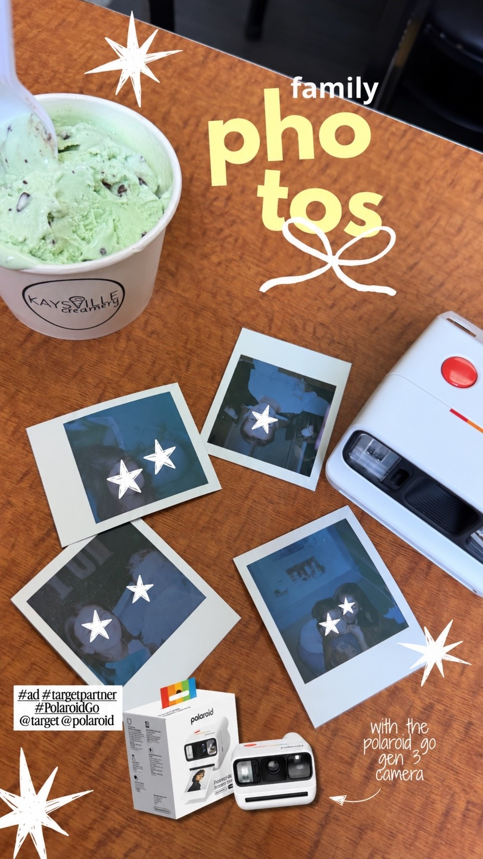 #ad #targetpartner Ice cream, sunshine, and a few memories to keep forever. 🍦📸 Loving the @Polaroid Go Gen 3 for our family adventures- grab yours @target #PolaroidGo @Shop.LTK #liketkit