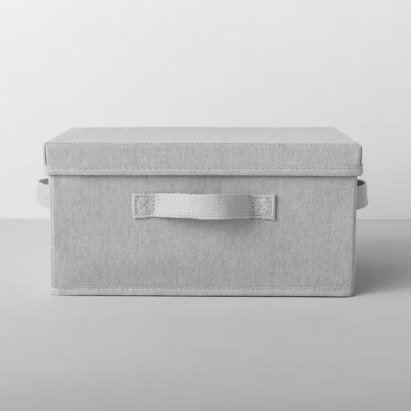 Standard Fabric Shoe Bin with Lid Light Gray - Made By Design™ | Target