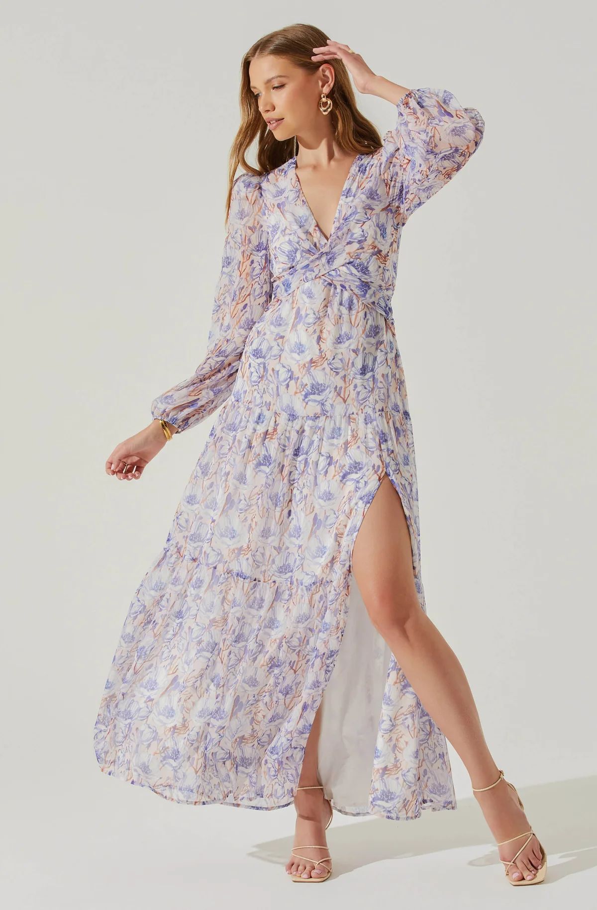 Seona Floral Long Sleeve Maxi Dress | ASTR The Label (US)