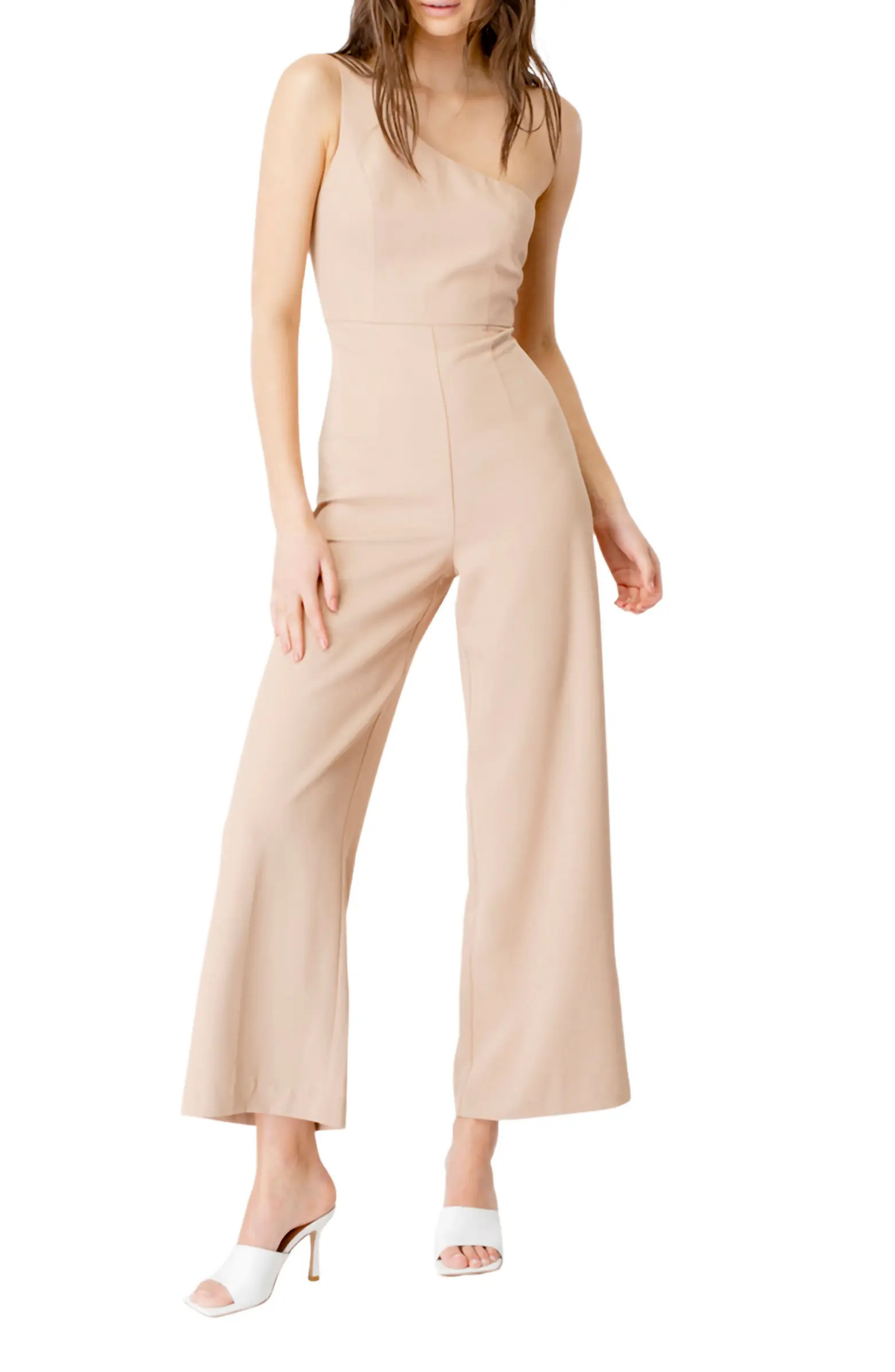 Bardot One-Shoulder Wide Leg Jumpsuit | Nordstrom | Nordstrom