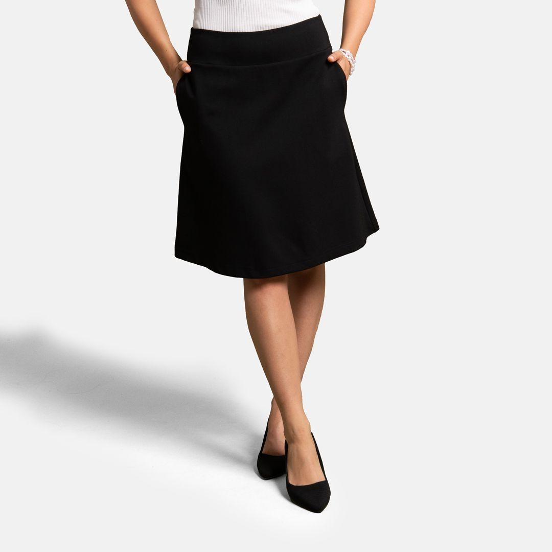 Ponte Skort (Black) | Betabrand