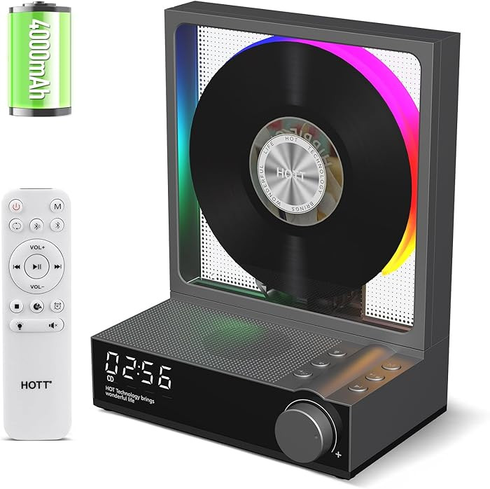 HOTT Portable CD Player,Retro Bluetooth 5.3 CD Players for Home,Music Player with HiFi Speaker,40... | Amazon (US)