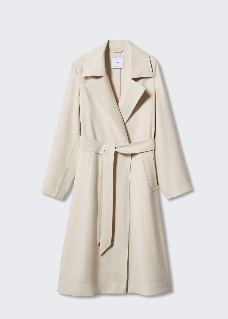 Flowy lapel trench -  Women | Mango USA | MANGO (US)