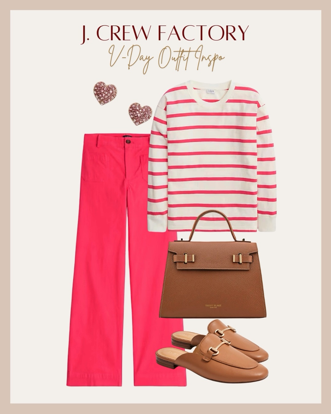 Pretty in pink for Valentine’s Day!  This cute and casual J.Crew Factory look is perfect for all the love-filled vibes.  Whether it’s a coffee date or hanging with friends, this fit has you covered!  #VDayStyle #PinkOutfitGoals #JCrewFactoryFinds #CasualAndCute #ValentinesDayOutfit #LoveInStyle #OOTD



#LTKStyleTip #LTKShoeCrush #LTKItBag