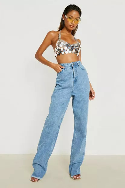Premium Mirror Disc Bralette | Boohoo.com (US & CA)