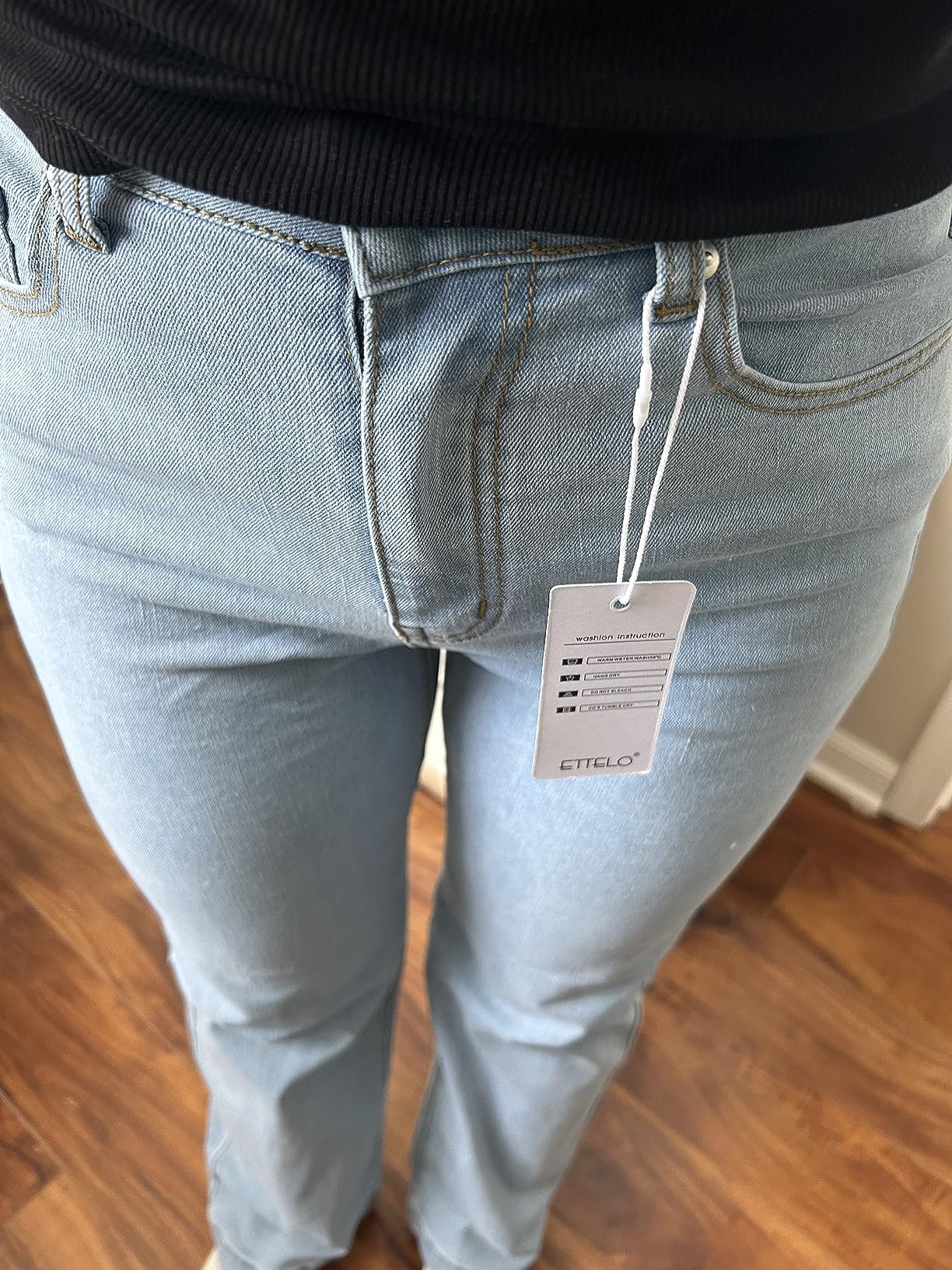 Womens Jeans Mid Waisted Straight Leg Loose Stretchy Lightweight Tummy Control Trendy Jeans for W... | Amazon (US)