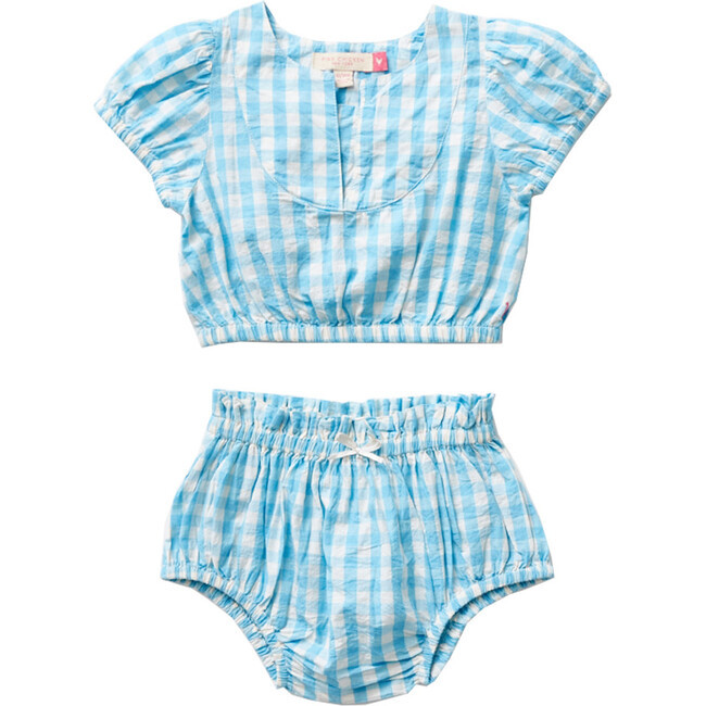 Baby Lori 2-Piece Set, Sky Blue Gingham | Maisonette