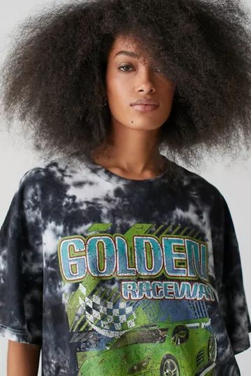 Coney Island Picnic UO Exclusive Golden Raceway T-Shirt Dress | Urban Outfitters (US and RoW)