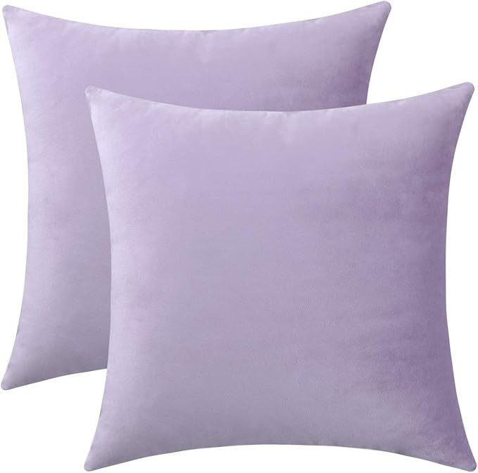 Jeneoo Comfy Soft Thick Velvet Throw Pillow Cases for Sofa Couch, Decorative Solid Square Cushion... | Amazon (US)