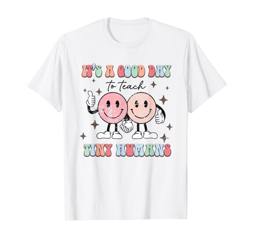 It's a good day to teach tiny humans retro happy faced T-Shirt | Amazon (US)