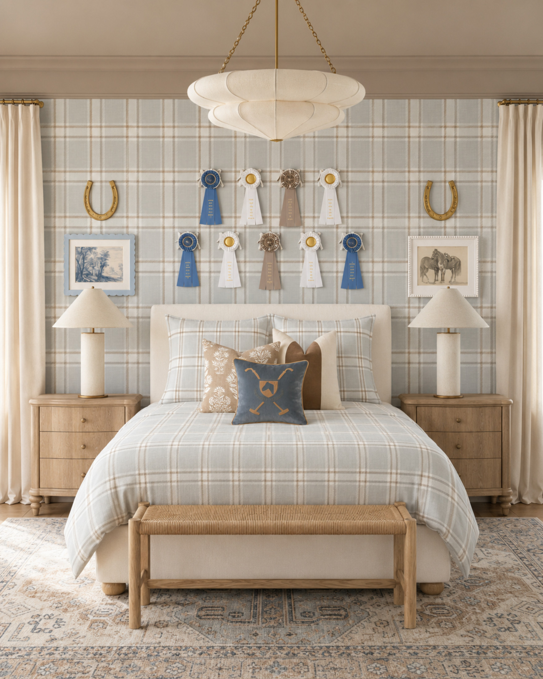 How do you decorate around a kid’s hobby without making the whole room feel like a theme? Choose a few meaningful statement moments, then keep the larger pieces classic. The ribbons, horseshoes, and horse art bring in personality, while the plaid bedding, simple nightstands, soft curtains, and wood bench keep it timeless. The best kids’ rooms leave room for their interests to evolve.

I may receive a commission when you shop through my links. 

 #LTKHome