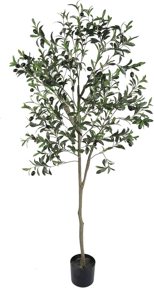 Binnny Flower 6ft Faux Olive Tree Tall Artificial Olive Tree Silk Fake Plants Indoor for Home Off... | Amazon (US)