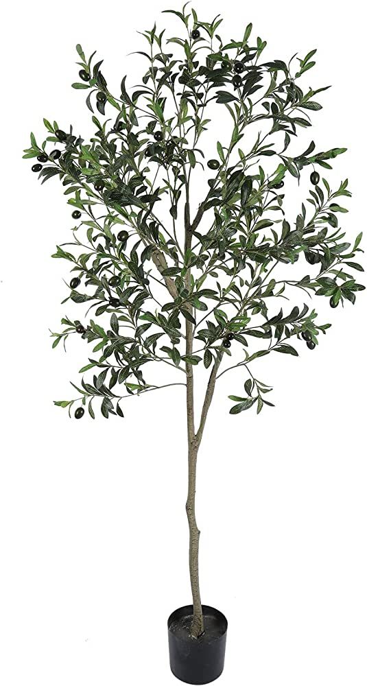 Binnny Flower Faux Olive Tree Tall Artificial Silk Tree Fake Olive Tree for Home Office Living Ro... | Amazon (US)