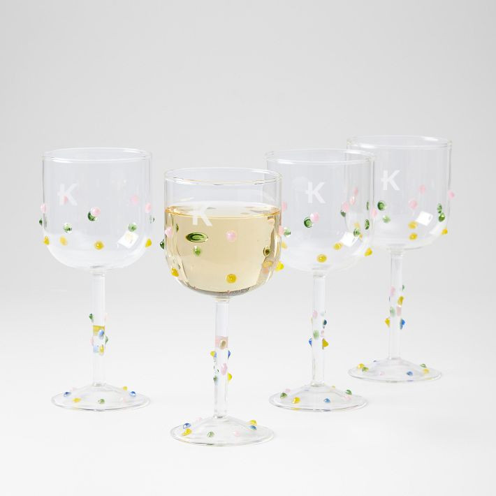 Colorful Confetti Wine Glasses, Set of 4 | Mark and Graham