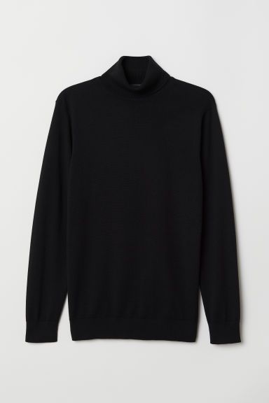 H & M - Knit Turtleneck Sweater - Black | H&M (US)
