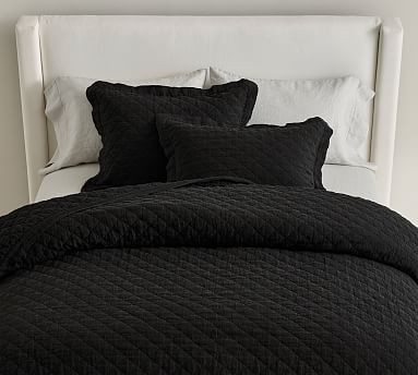Belgian Flax Linen Diamond Quilt | Pottery Barn (US)